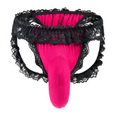 Frilly Lace Sissy Thong With Bulge Lift